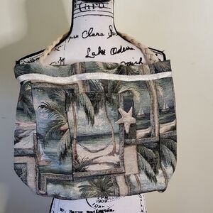 Tapestry Beach Palm Tree Star Fish Tote Bag